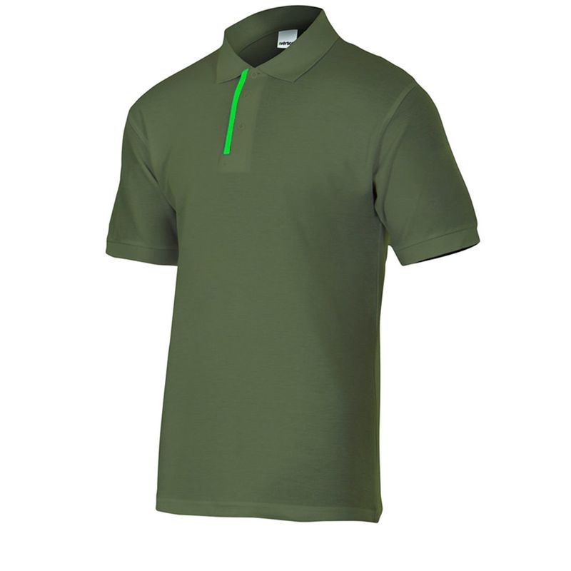 

POLO DE MANGA CORTA BICOLOR Verde Caza XL