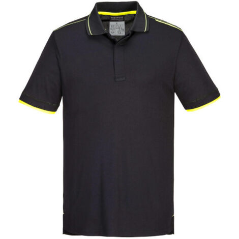Polo WX3 Eco de Manga Corta - Sostenibilidad y Estilo / Negro / M
