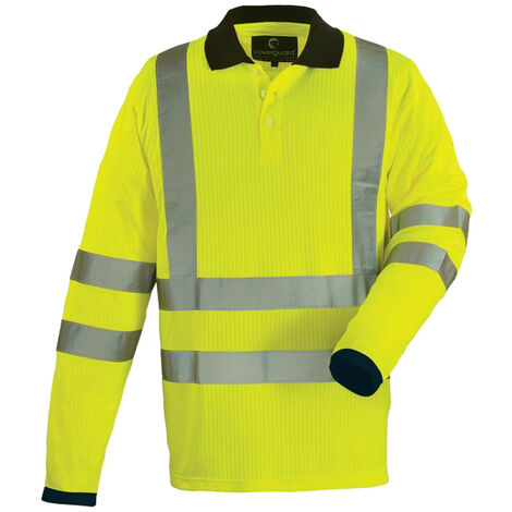 YARD Polo manches longues de travail Orange FLuo