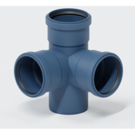 PoloPlast Eckdoppelabzweig PKEDA Polo-Kal NG DN 90/90/90 87,5Grad