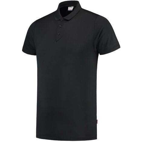 Poloshirt Cooldry Bambus Fitted Black Gr. L