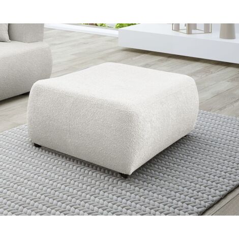 Polsterhocker Designerhocker Hocker ANIKE in Stoff Now or Never Creme