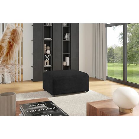 Polsterhocker Designerhocker Hocker MEGAN in Stoff Poso Anthrazit
