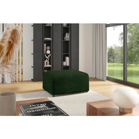 Polsterhocker Designerhocker Hocker MEGAN in Stoff Poso Dunkelgrün