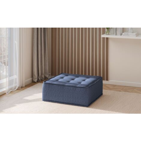 Polsterhocker Modul SANDE Stoff Raven Blau