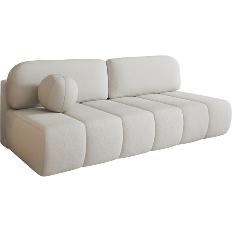 E-Meubles Polstersofa Schlafcouch Sofa Sofagarnitur Couch Schlafsofa Für Wohnzimmer Mit Bettfunktion, Schlaffunktion Und Bettkasten - Weiß (anthology 1)