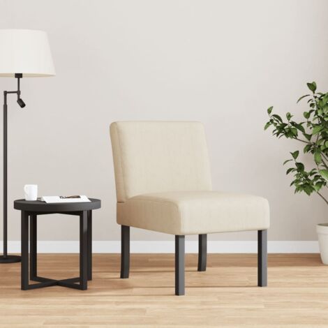Polsterstuhl Creme Stoff vidaXL