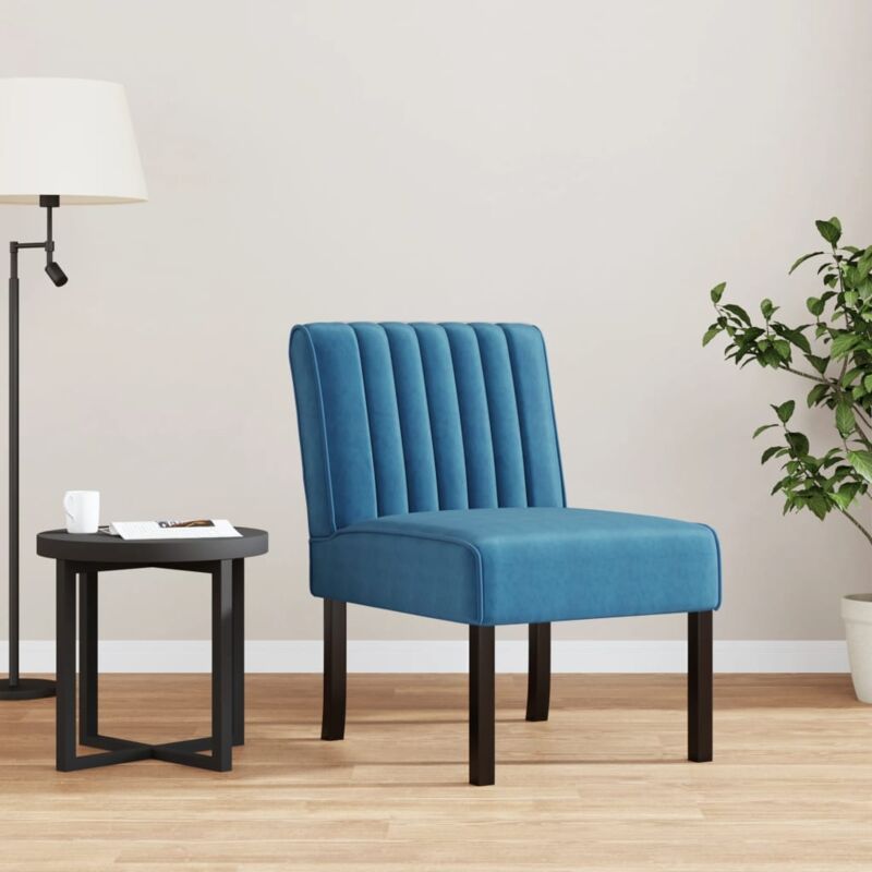 Polsterstuhl Blau Samt Vidaxl
