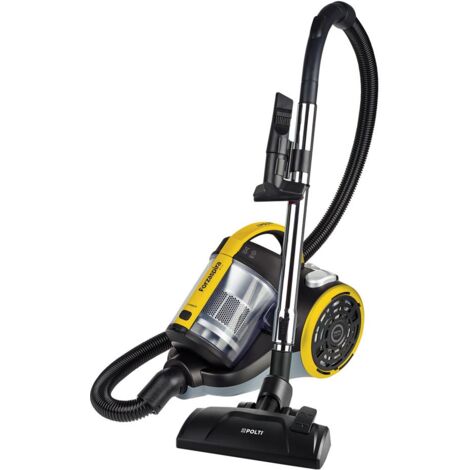 Polti – Aspirateur cyclonique sans sac – Filtre HEPA – Bac récupérateur 2 L – Puissance réglable – 4,9 Kg pour nettoyage efficace
