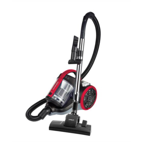 Polti – Aspirateur sans sac 800W – Force d'aspiration 225 AW – Capacité bac 2L – Filtration HEPA 4 niveaux – Niveau sonore 80 dB