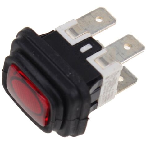 Polti - interruttore bipolare push luminoso rosso - m0006233 - 5401101515632