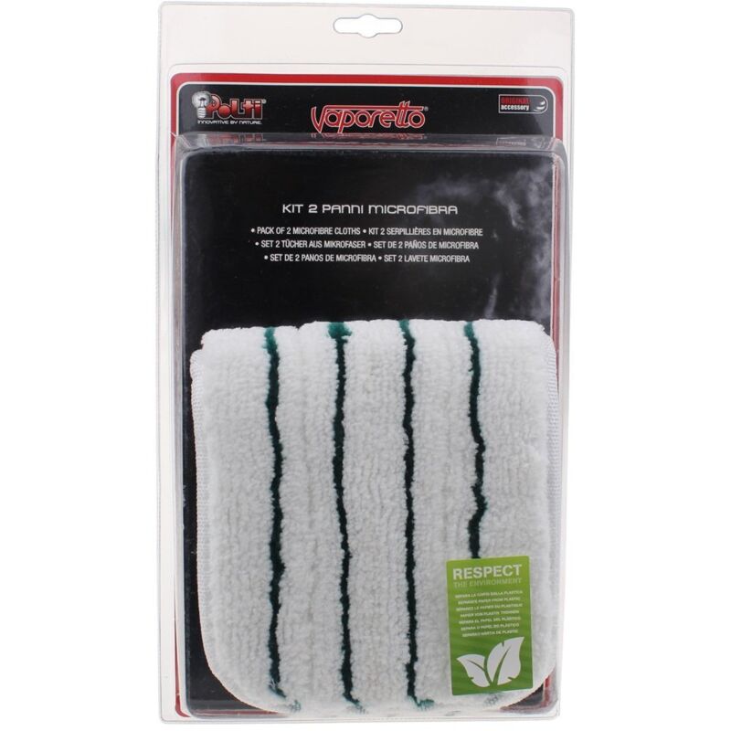 Polti - Kit Mit 2 Mikrofasertüchern Für Vaporetto Turbo Mop - Paeu0219 - 8007411802843