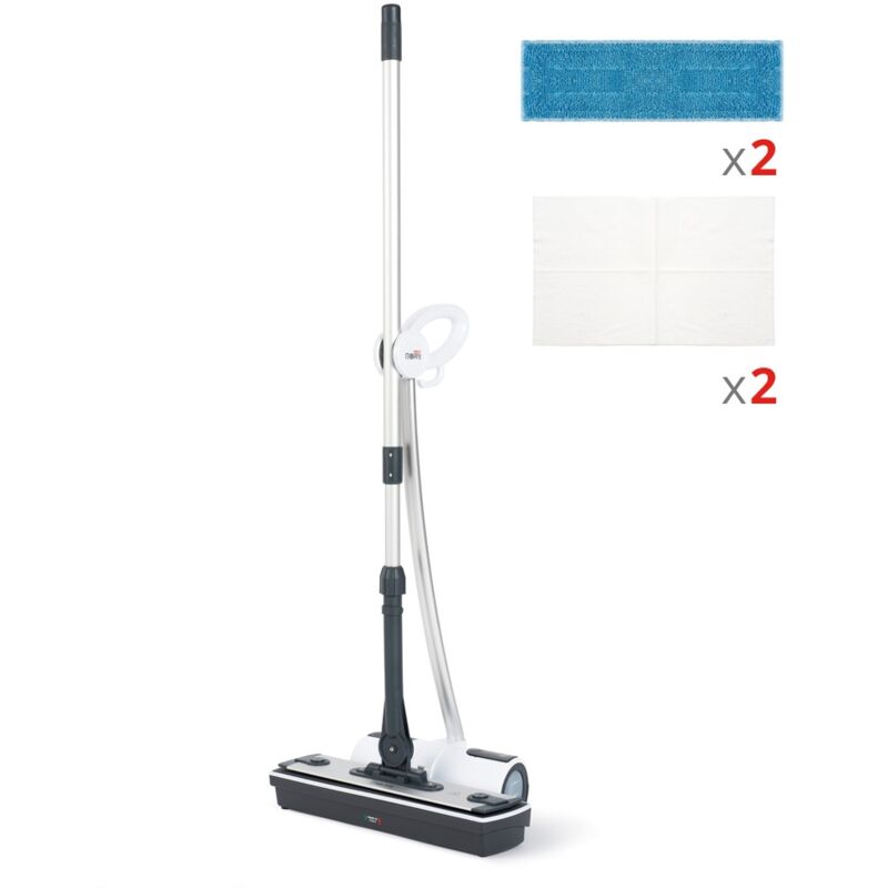 Nettoyeur vapeur sans fil Polti Moppy white, pour tout type de sol et surface, prêt en 10 secondes