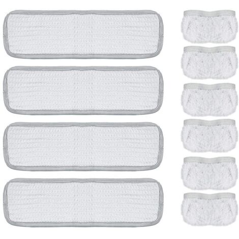 Polti PAEU0217 Kit Pulizia per Vaporetto con 4 Panni in Tessuto per la Pulizia dei Pavimenti e 6 Cuffie per la Pulizia di Superfici Dure