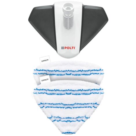 Polti PAEU0400 Spazzola Triangolare con 2 Panni in Microfibra, Compatibile con Polti Vaporetto Style, Ideale per Pulire Superfici Piane