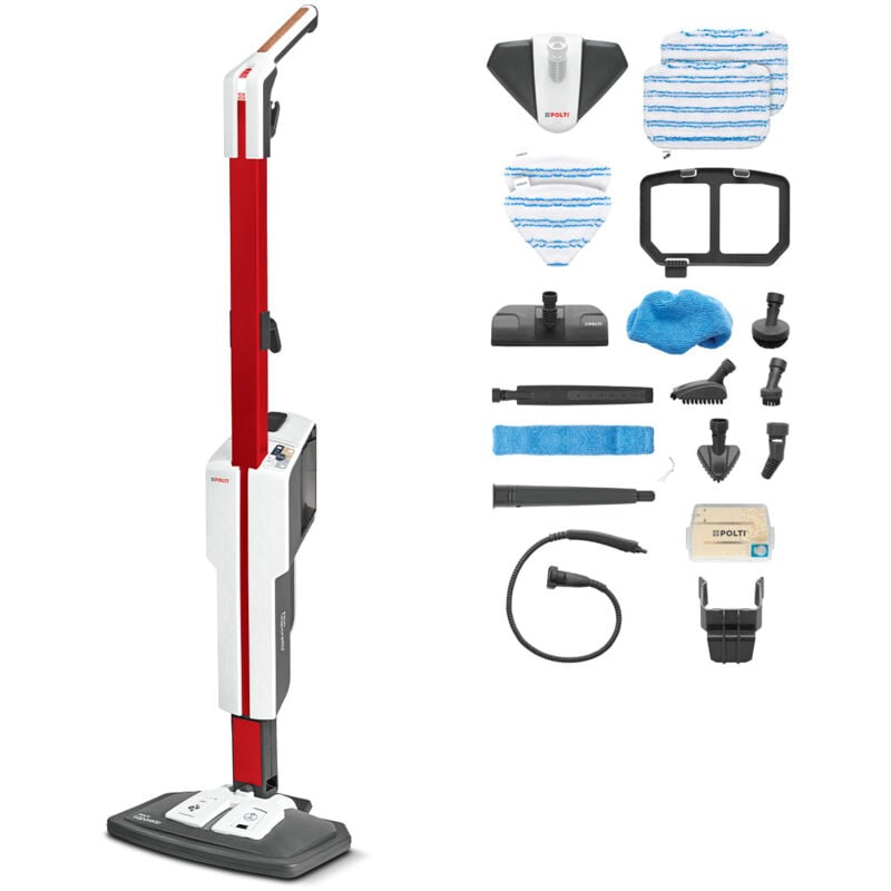 Balai vapeur et nettoyeur vapeur portable Polti Vaporetto SV650 Style, toute surface, 19 accessoires