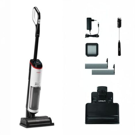 Polti WD30C aspirapolvere senza filo Nero, Grigio, Bianco Senza sacchetto