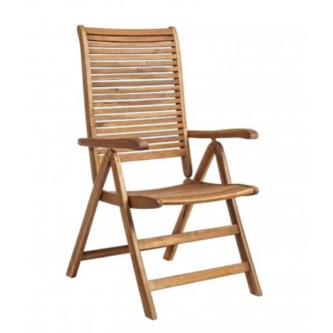 Poltrona 5-posizioni con braccioli in legno stile classico Iperbriko