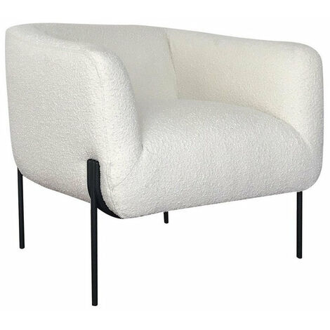 Poltrona 78x74x73h cm Claudine Bianco Bouclè