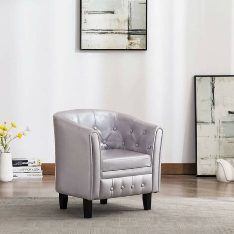 Poltrona a Pozzetto in Similpelle Arredi per Interni Mobili Casa Salotto Elegante Imbottita Morbida Ergonomica Sedia Relax Colori Diversi