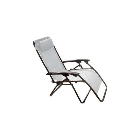 Poltrona Acciaio Pieghevole Automatica Fume' Bianca - cm.65x89x112h.