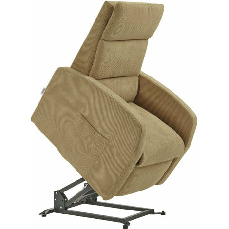 Poltrona Alzapersona Elettrica 2 Motori 72x111x86 cm Martina in Microfibra Dispositivo Medico 1 Cammello