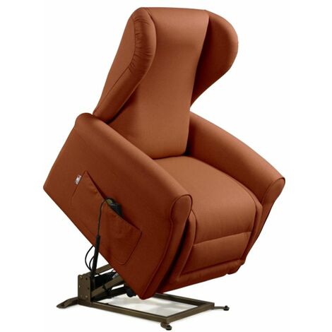Poltrona Alzapersona Elettrica 2 Motori 90x100x90 cm Sofa in Microfibra Dispositivo Medico 1 Mattone
