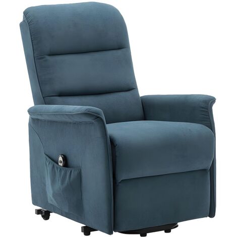Poltrona alzapersona elettrica in tessuto Blu - CAPUCINE