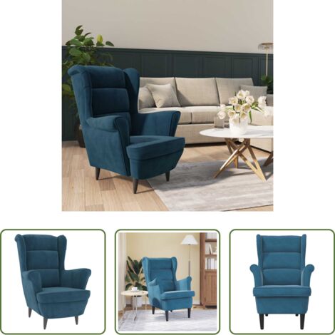 Poltrona blu -  Poltrona Blu in Velluto