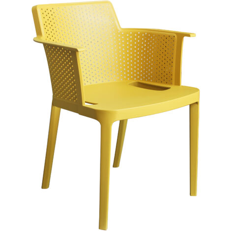 POLTRONA CATHY IN PLASTICA DI COLORE GIALLO