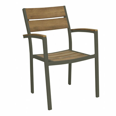 Poltrona Cayman 56x58x85 h cm in Alluminio Taupe