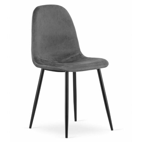 Poltrona COMO - velluto grigio scuro x 1