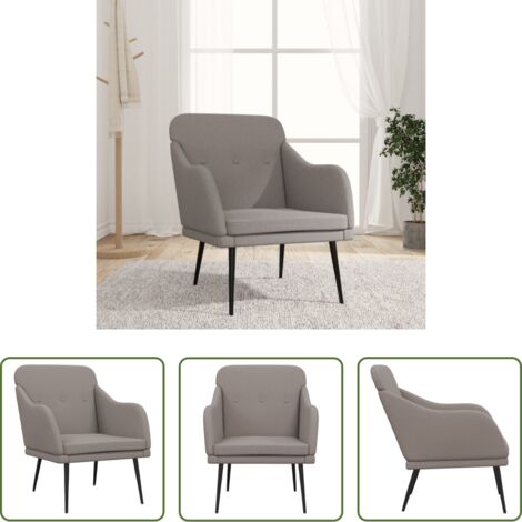 Poltrona confortevole -  Poltrona Tortora 63x76x80 cm in Tessuto