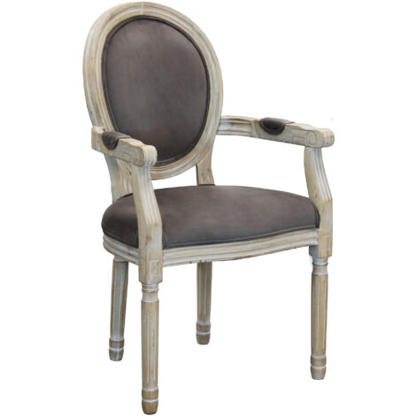 POLTRONA CONSTANCE IN VELLUTO TAUPE DAL DESIGN VINTAGE
