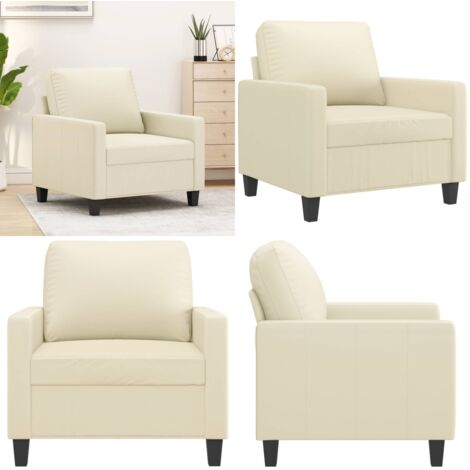 Poltrona Crema 60 cm in Similpelle - Poltrona crema - Poltrona moderna