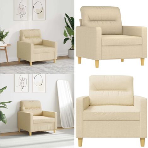 Poltrona Crema 60 cm in Tessuto - Poltrona crema - Poltrona moderna