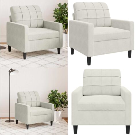 Poltrona Crema 60 cm Velluto - Poltrona crema - Poltrona relax