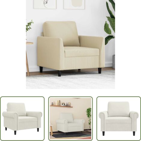 Poltrona crema -  Poltrona Crema 60 cm Velluto