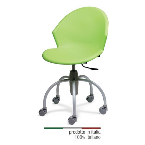 Poltrona da Cameretta Smile con Scocca in Plastica Colore Marrone