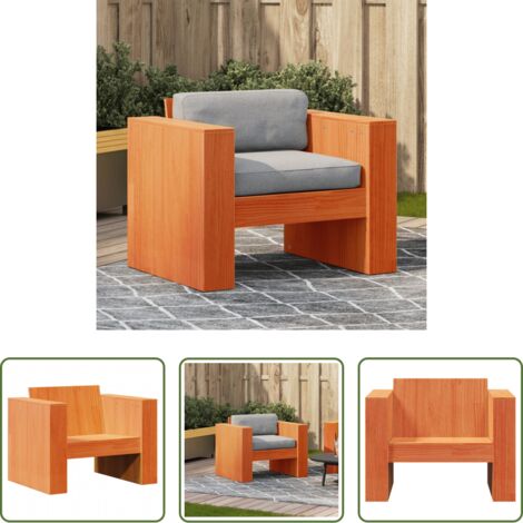 Poltrona da esterno -  Divano da Giardino Marrone Cera 79x60x62 cm Legno Massello Pino