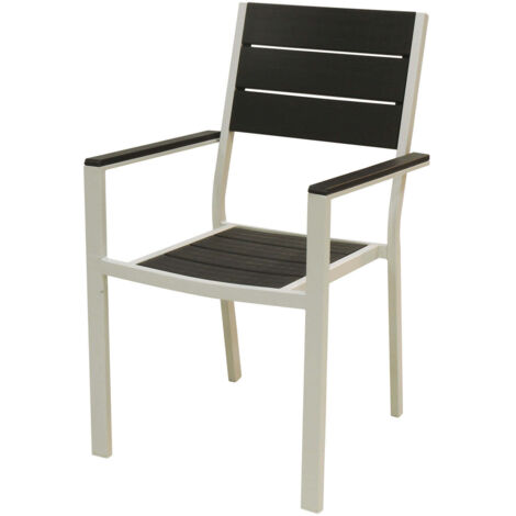 POLTRONA DA ESTERNO METALWOOD IN ACCIAIO EFFETTO LEGNO 58x55xH88 cm