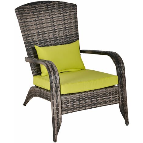 Poltrona da Giardino 65x86x90 cm in Rattan Sintentico Grigia