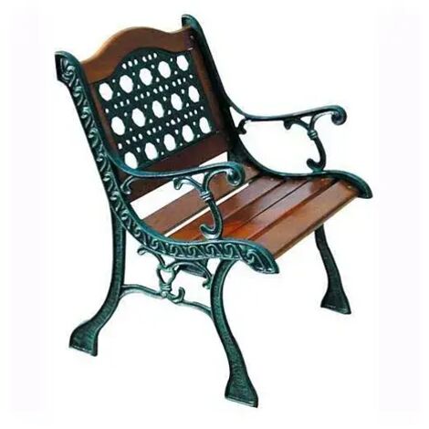 Poltrona da giardino in Rattan ARC con strutture in ghisa e legno naturale