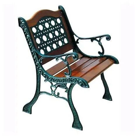 Poltrona da giardino in Rattan ARC con strutture in ghisa e legno naturale