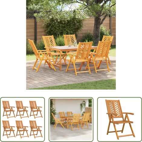 Poltrona da giardino -  Sedia da Giardino 6 pcs Marrone 57 x 72 x 109 cm