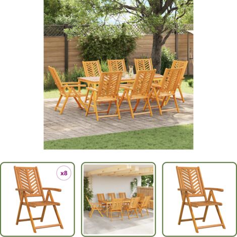 Poltrona da giardino -  Sedia da Giardino 8 pcs Marrone 57 x 72 x 109 cm