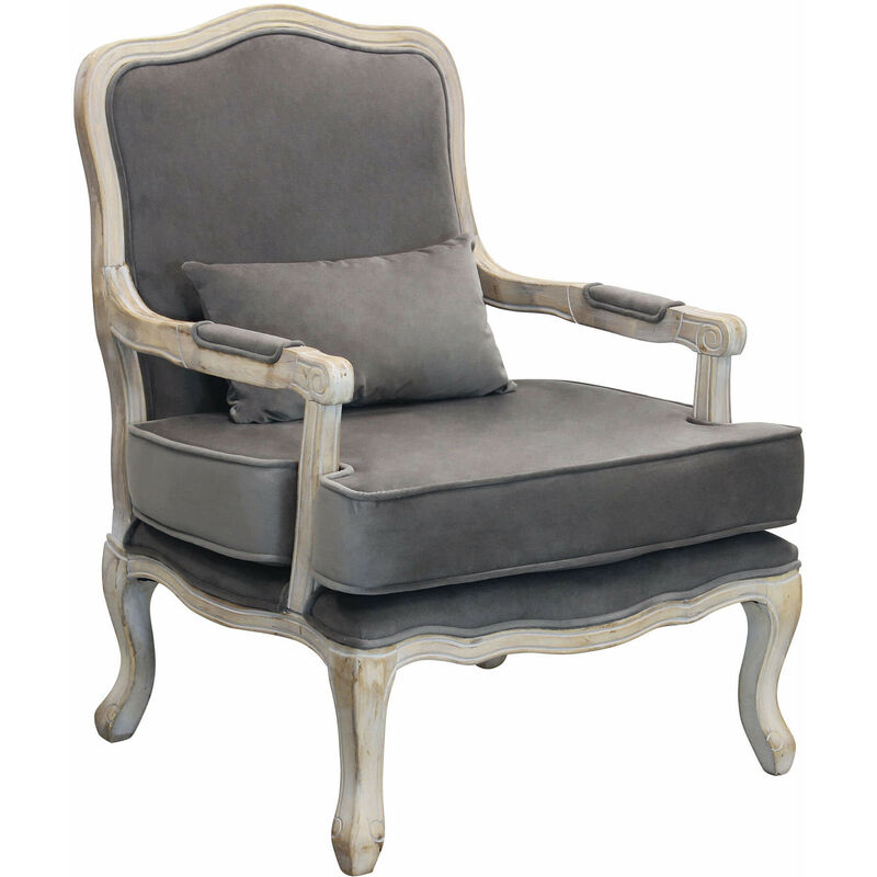 Poltrona da interno con cuscini in ecopelle imbottiti Versailles - DarkGrey