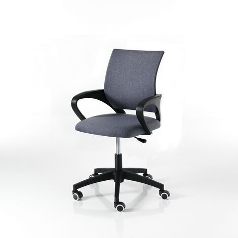 Poltrona da ufficio in tessuto grigia cm H.85/95xL.56xP.56