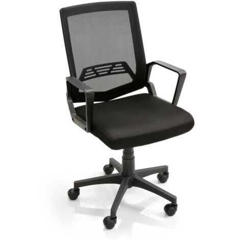 Poltrona da ufficio nera cm 51 x 63 x 93 h regolabile