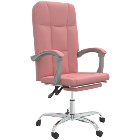 Poltrona da Ufficio Reclinabile Rosa in Similpelle vidaXL